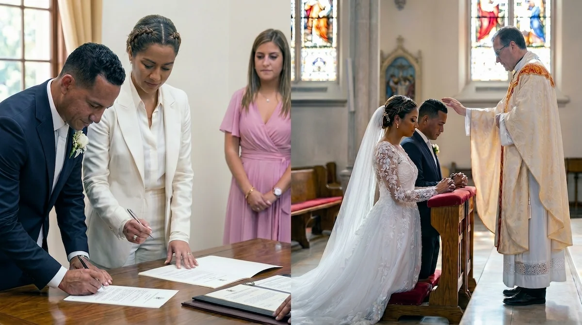 boda civil vs religiosa